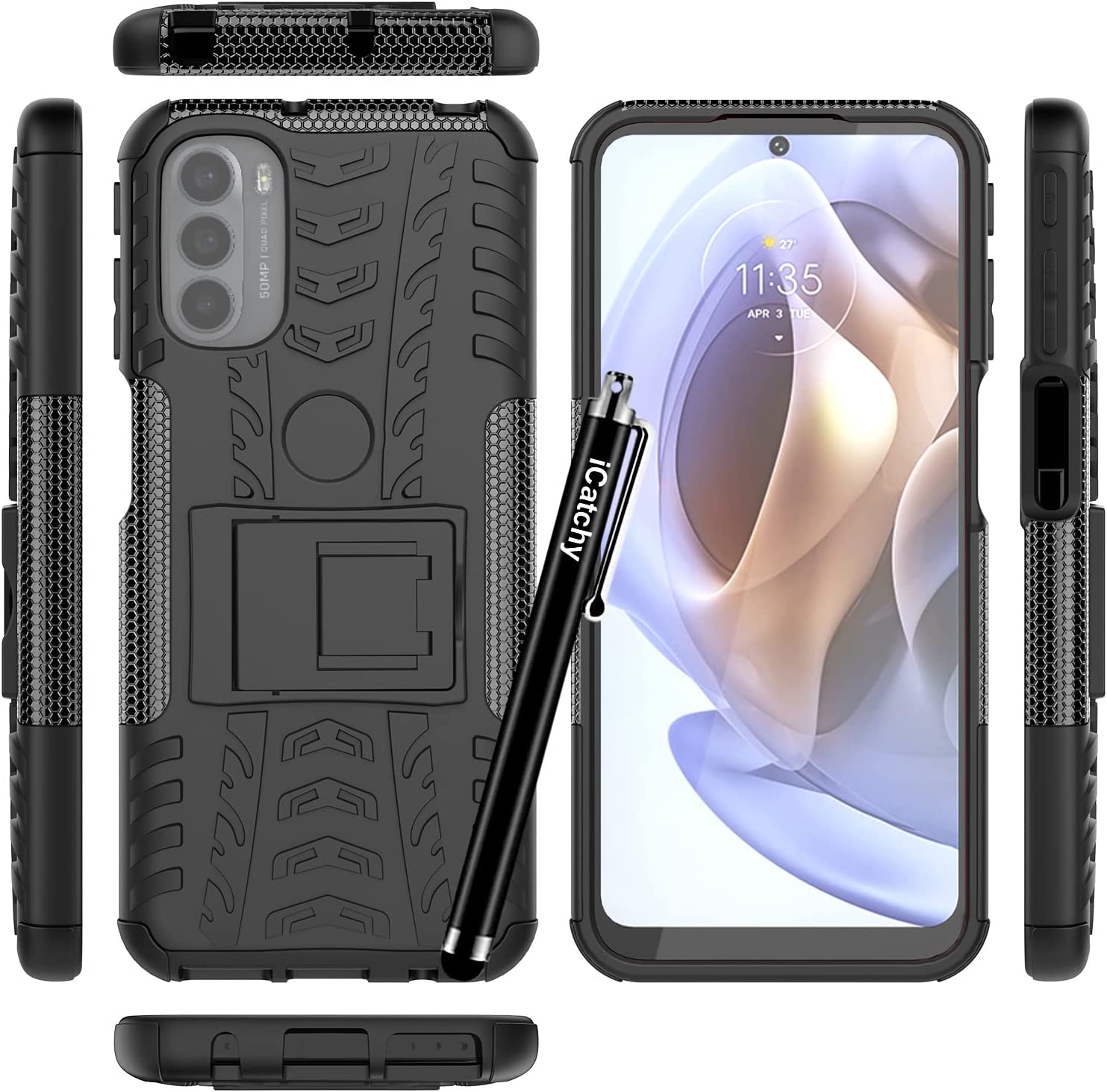 For Motorola Moto G31 Case, Heavy Duty Hard Tough Dual Layer Hybrid Shockproof Cover compatible For Motorola Moto G31 Phone Case image 3