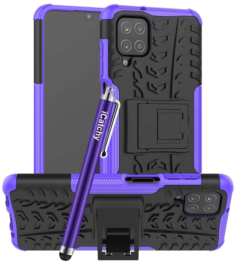 For Samsung Galaxy A12 Case, Heavy Duty Hard Tough Dual Layer Hybrid Shockproof Cover compatible For Samsung Galaxy A12 Phone Case
