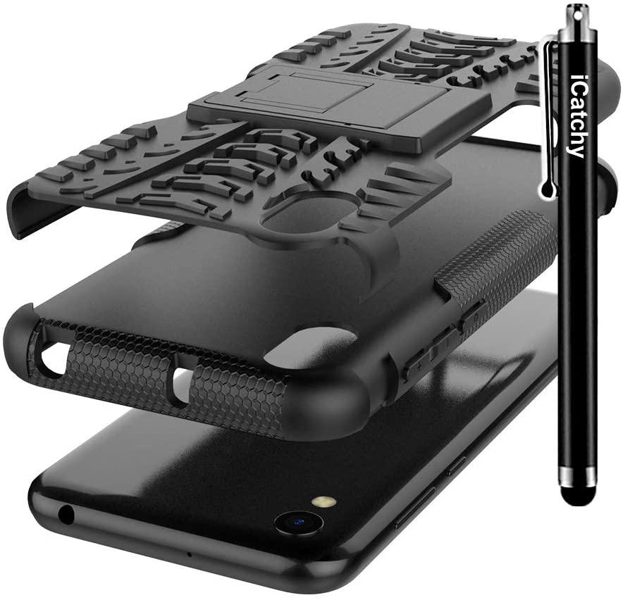 iCatchy For Huawei Y5 2019 Case Heavy Duty Tough Rugged Shockproof Hybrid Kickstand Hard Cover Compatible with Huawei Y5 2019 image 5