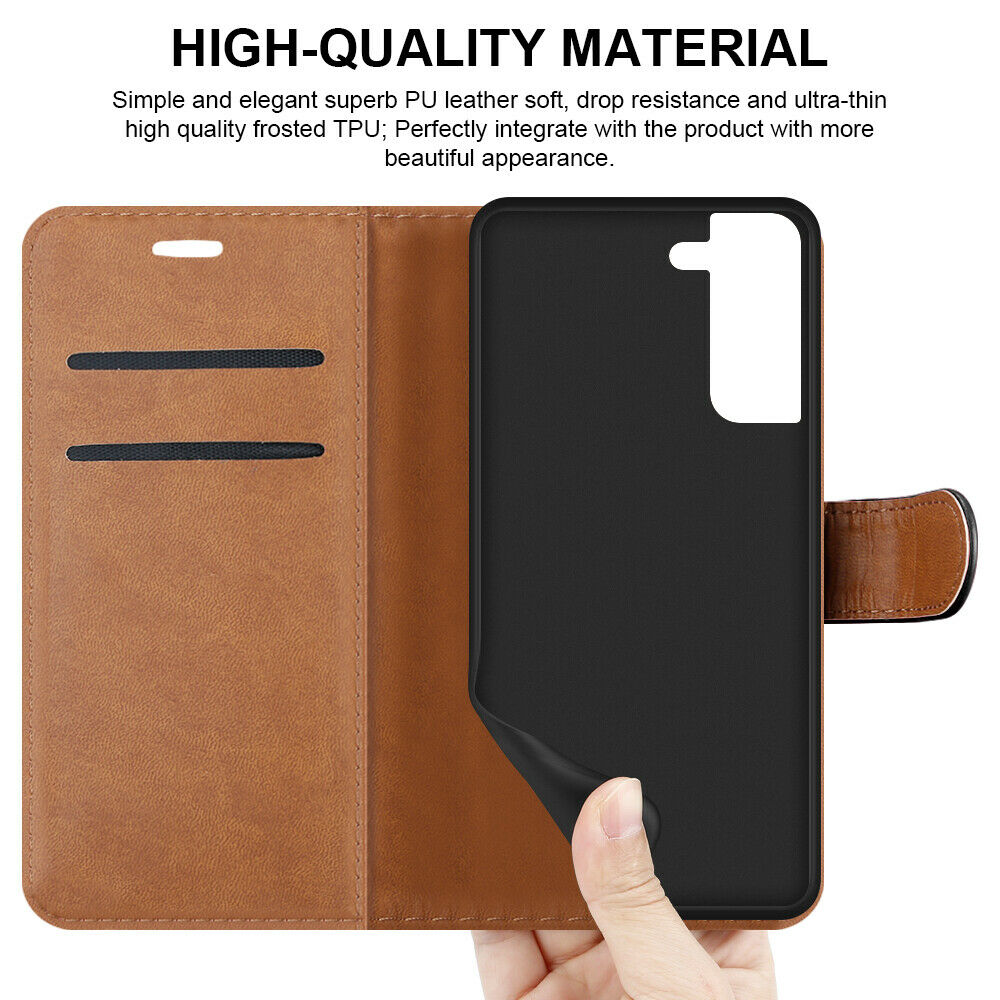For Samsung Galaxy S21 FE Case Premium Leather Wallet Flip Card Slot Phone Cover image 8