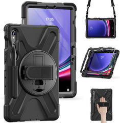 iCatchy Case Samsung Galaxy Tab S9/ S9 FE 11 Inch 2023 Heavy Duty Rugged Shockproof Cover Built-in Screen Protector, 360 Degree Rotating Hand Strap Stand