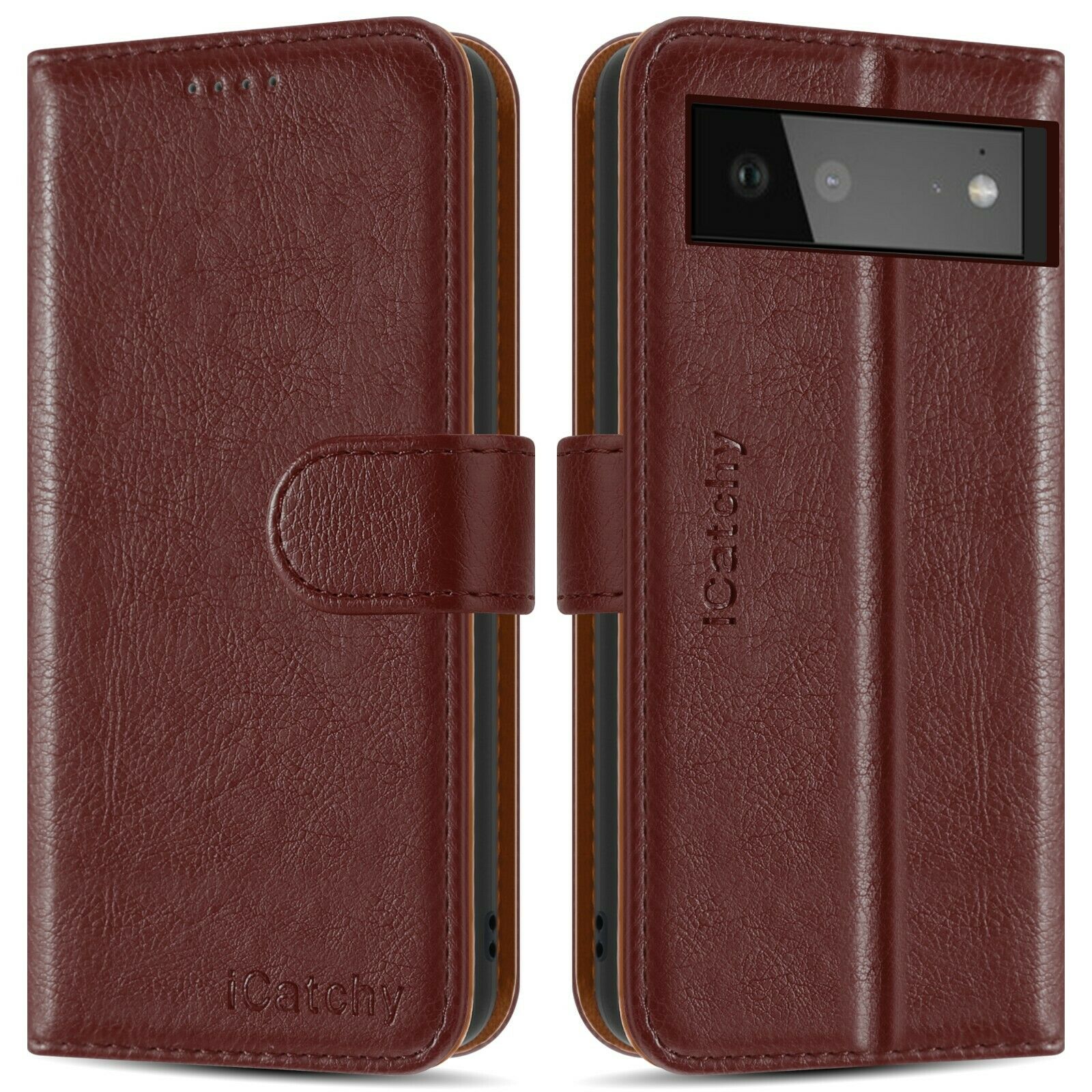 For Google Pixel 6 / 6 Pro Case Leather Wallet Book Flip Folio Stand View Cover image 4