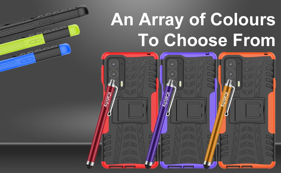 Icatchy for Motorola Edge 20 Pro Case Heavy Duty Hard Tough Dual Layer Hybrid Shockproof kickstand Cover image 3