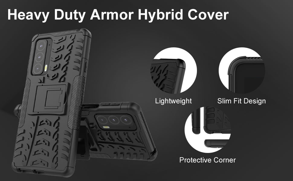 Icatchy for Motorola Edge 20 Pro Case Heavy Duty Hard Tough Dual Layer Hybrid Shockproof kickstand Cover image 4