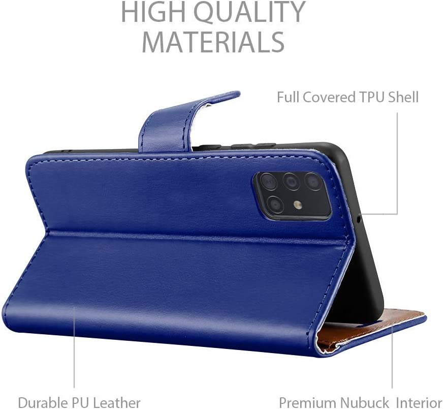 iCatchy For Samsung Galaxy A51 Case Leather Wallet Book Flip Folio Stand View Cover Pouch Compatible with Samsung Galaxy A51 Phone case image 6