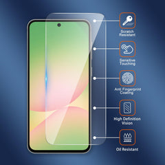 iCatchy 3 Pack for Samsung A57 Screen Protector, Phone High Transparency Tempered Glass Protection Film Impact-Protection Anti-Scratch Compatible with Galaxy A57