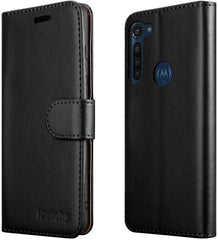 iCatchy For Motorola Moto G8 Power Case Leather Wallet Book Flip Folio Stand View Cover Compatible with Motorola Moto G8 Power Phone Cover image 0