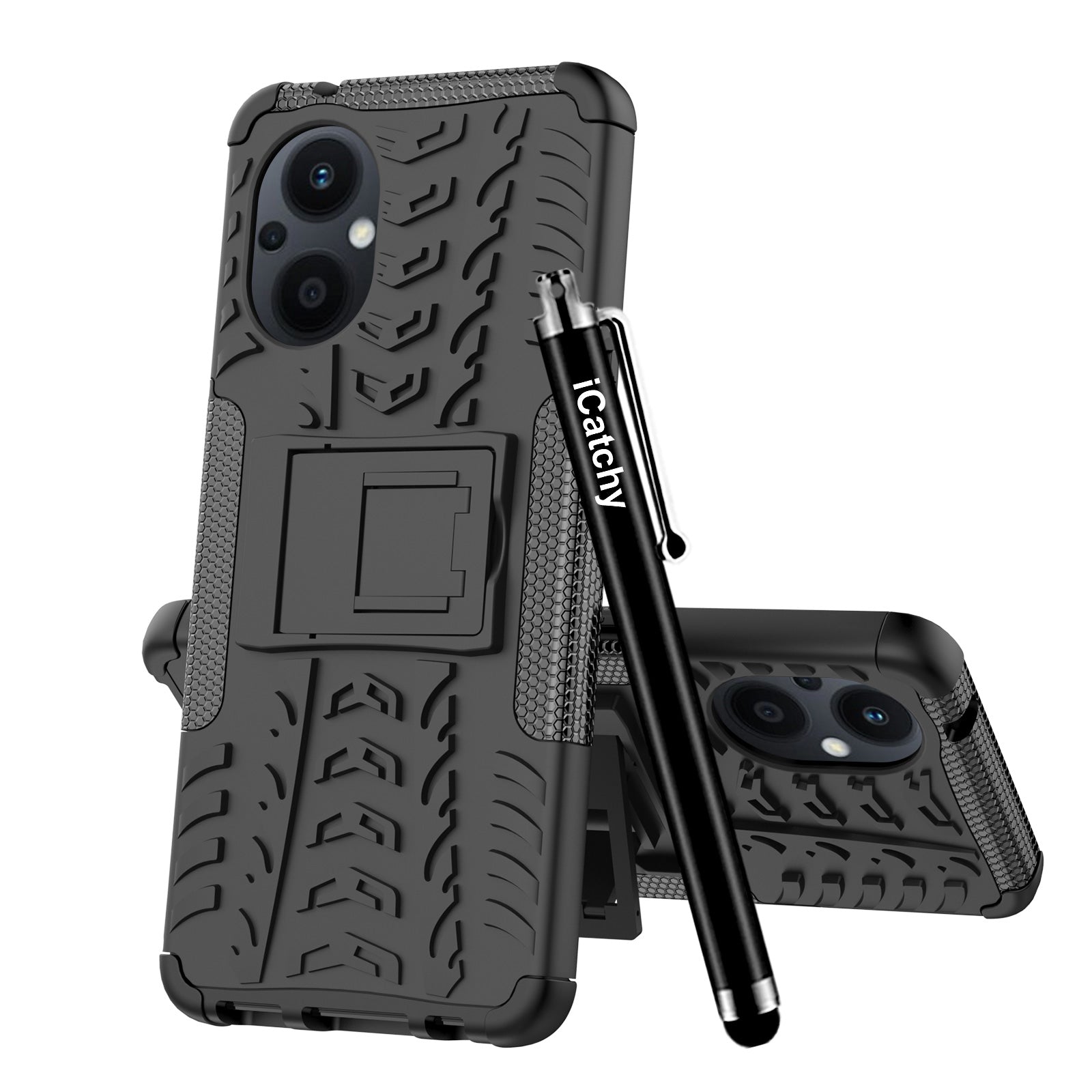 iCatchy for Oppo Reno 8 Lite 5G Case, Heavy Duty Hard Tough Dual Layer Hybrid Shockproof Cover compatible For Oppo Reno 8 Lite 5G Phone Case image 1