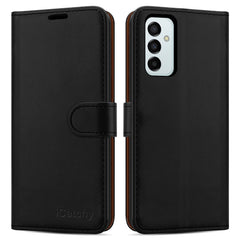 iCatchy for Samsung Galaxy M23 Case Leather Wallet Book Flip Folio Stand View Cover with Card Slots and Kickstand for Samsung Galaxy M23 Phone Cover image 0