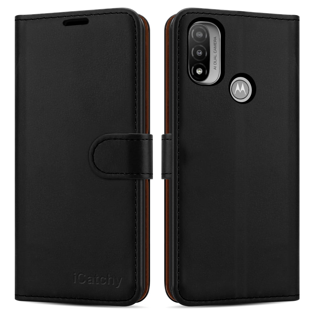 For Motorola Moto E20 / E30 / E40 Case Leather Wallet Book Flip Folio Stand View image 0