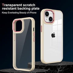 iCatchy for iPhone 15 Case 6.1-Inch, Shockproof Bumper Phone Cover, Anti-Yellowing Clear Back Compatible with iPhone 15
