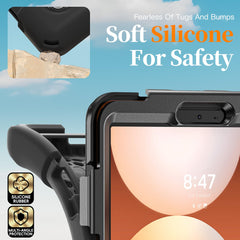 iCatchy Case Samsung Galaxy Tab A11 Plus [11 Inch] SM-X310 SM-X315 SM-X236 Heavy Duty Rugged Shockproof Cover Built-in Screen Protector with Hand Strap 360 Degree Rotating Stand (Black)