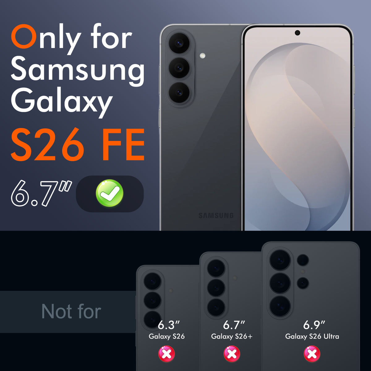 iCatchy Matte Case for Samsung Galaxy S26 FE, 2 Pack Tempered Glass Screen Protector, Shockproof Military Grade Drop Protection, Frosted Translucent Back Phone Cover