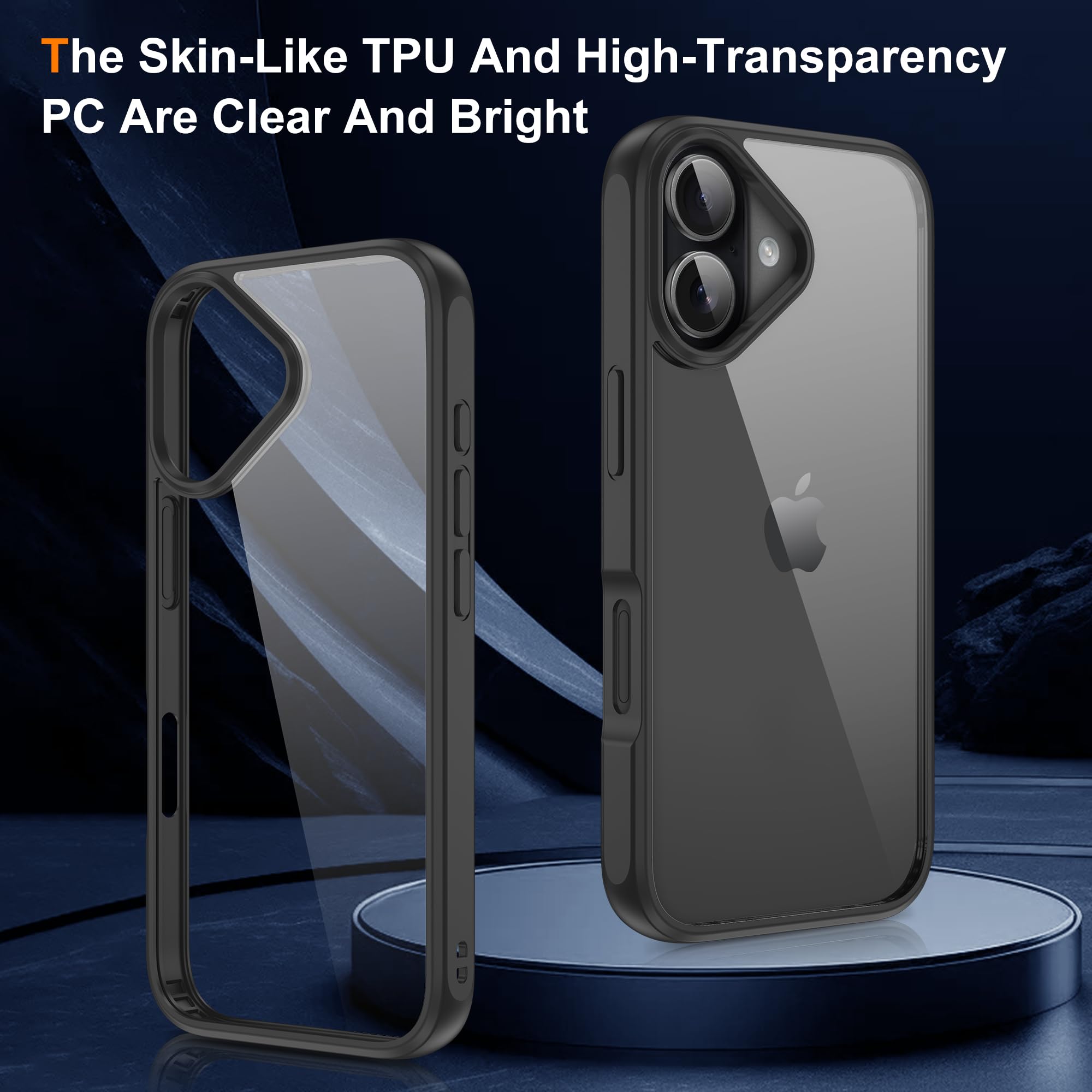 iCatchy Case for iPhone 17 6.3-Inch, Shockproof Bumper Phone Cover Military-Grade Protection Anti-Yellowing Clear Back