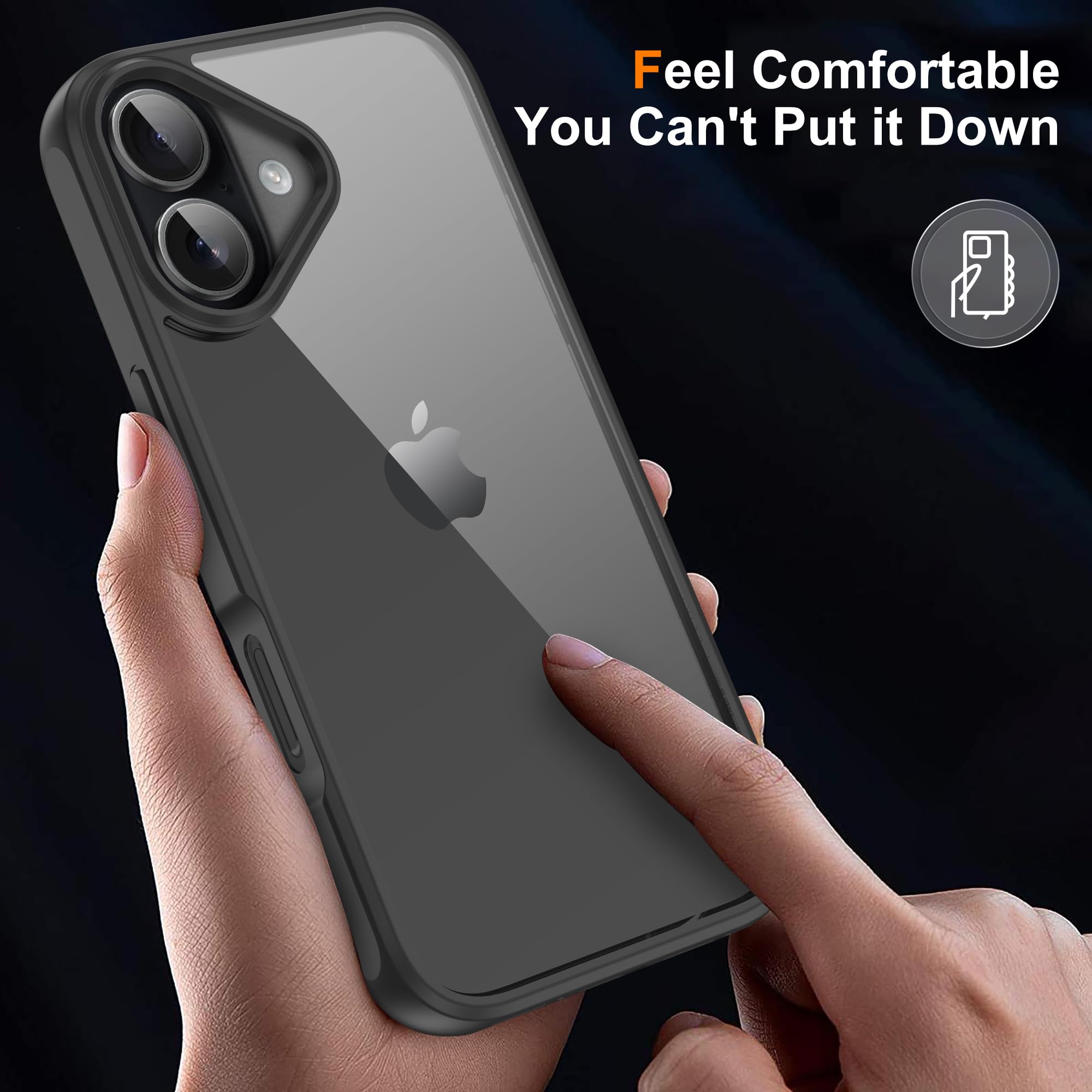 iCatchy Case for iPhone 17 6.3-Inch, Shockproof Bumper Phone Cover Military-Grade Protection Anti-Yellowing Clear Back