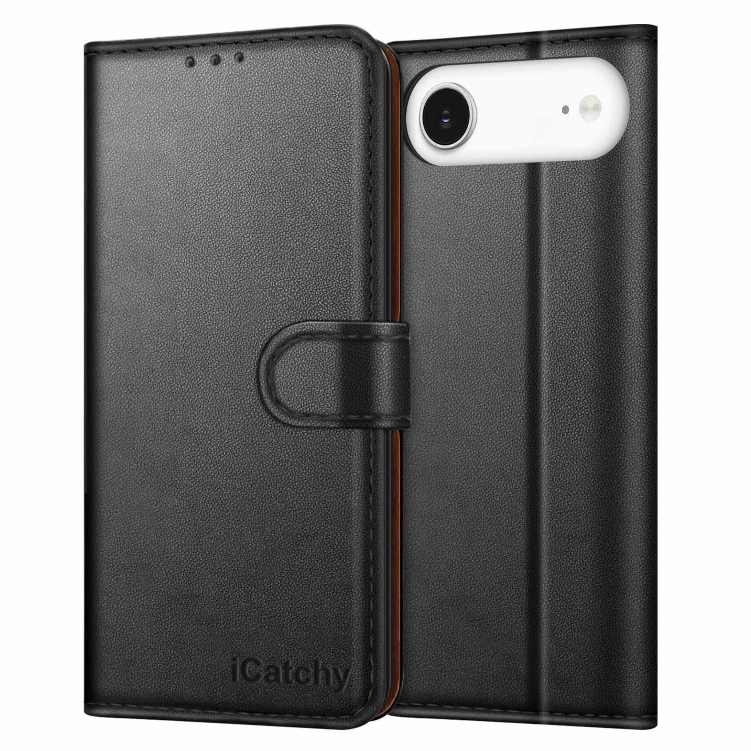 iCatchy for iPhone Air Case 6.5-Inch with 4 Card Slots Leather Wallet Flip Book Magnetic Closure Kickstand Shockproof Protective Phone Cover compatible with iPhone Air