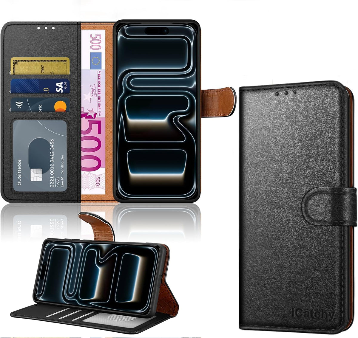 iCatchy Case for iPhone 18 Pro (6.3-Inch) Case, RFID Blocking Wallet Cover