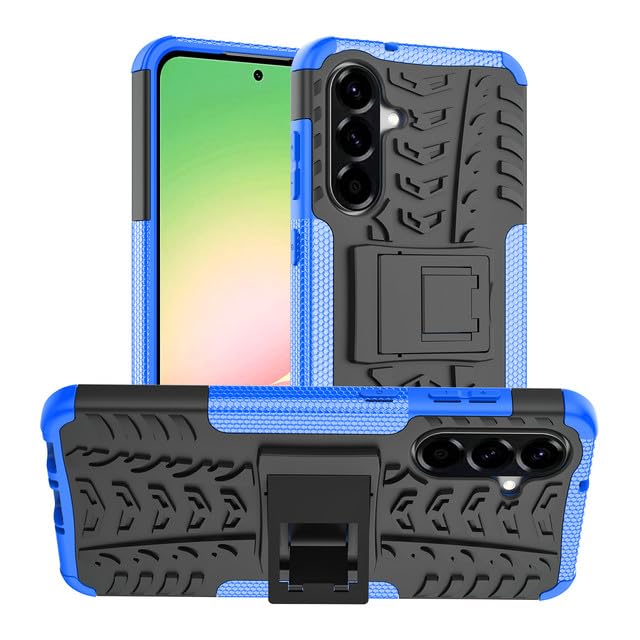 iCatchy Case for Samsung Galaxy A36 5G Military Grade Shockproof, Heavy Duty Hard Tough Dual Layer Robust Bumper Kickstand Cover and 2 Screen Protector Tempered Glass for Galaxy A36 Phone
