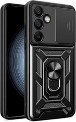 iCatchy Case for Samsung Galaxy S24 FE Camera Cover Shockproof Heavy-duty Military Rugged Ring Holder Kickstand Silicone Tough Hard Armour Case for Samsung S24 FE image 0