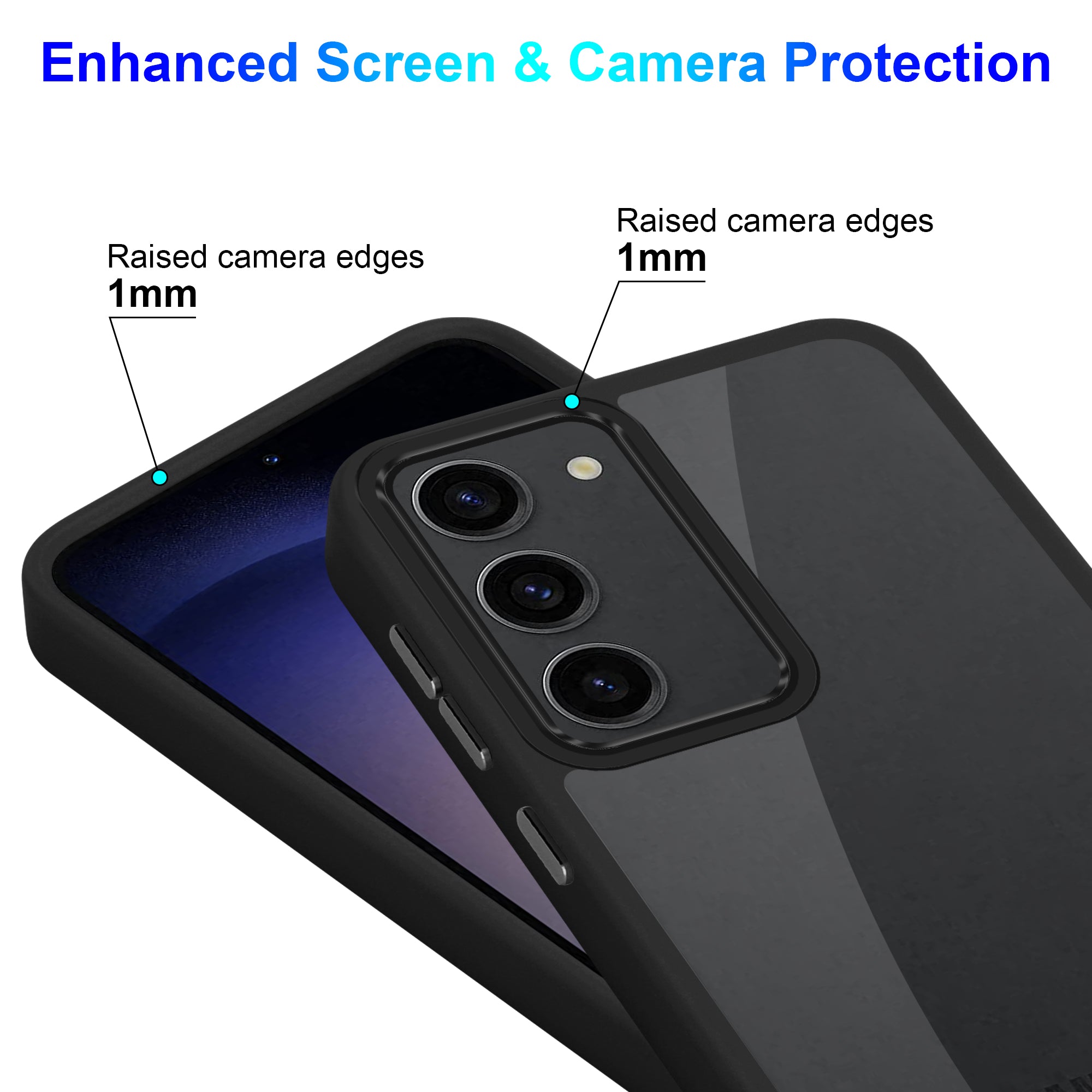 iCatchy Case for Samsung Galaxy S23 Anti-Scratch Clear Hard Back Transparent Bumper Shockproof Phone Cover [Anti Yellowing] image 7