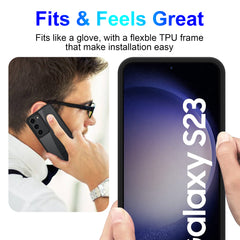 iCatchy Case for Samsung Galaxy S23 Anti-Scratch Clear Hard Back Transparent Bumper Shockproof Phone Cover [Anti Yellowing] image 3