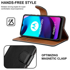 For Motorola Moto E20 / E30 / E40 Case Leather Wallet Book Flip Folio Stand View image 3
