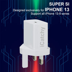iCatchy USB C Wall Charger Plug – White, 20W, Type-C Wall Charger Plug Compatible with iPhone 13/12/S 2020/11/XS/XR/X/8, iPad Air Galaxy S21 Ultra/S21/S21 FE, Xiaomi, OnePlus 20W image 3