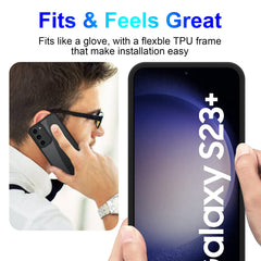 iCatchy Case for Samsung Galaxy S23+ / S23 Plus 5G 6.6-Inch Anti-Scratch Clear Hard Back Transparent Bumper Shockproof Phone Cover [Anti Yellowing] image 3