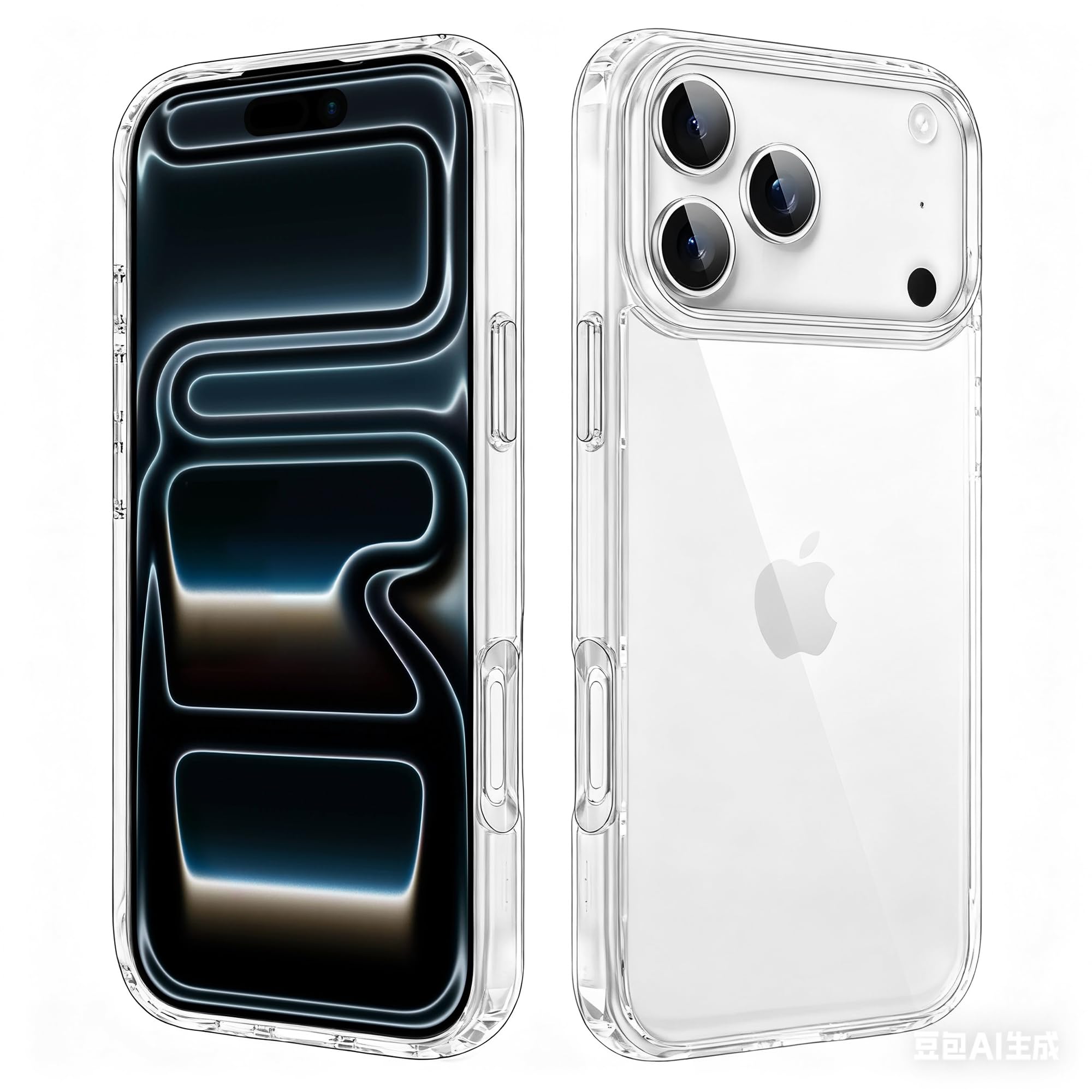 iCatchy Case for iPhone 17 Pro 6.3-Inch, Shockproof Bumper Phone Cover Military-Grade Protection Anti-Yellowing Clear Back