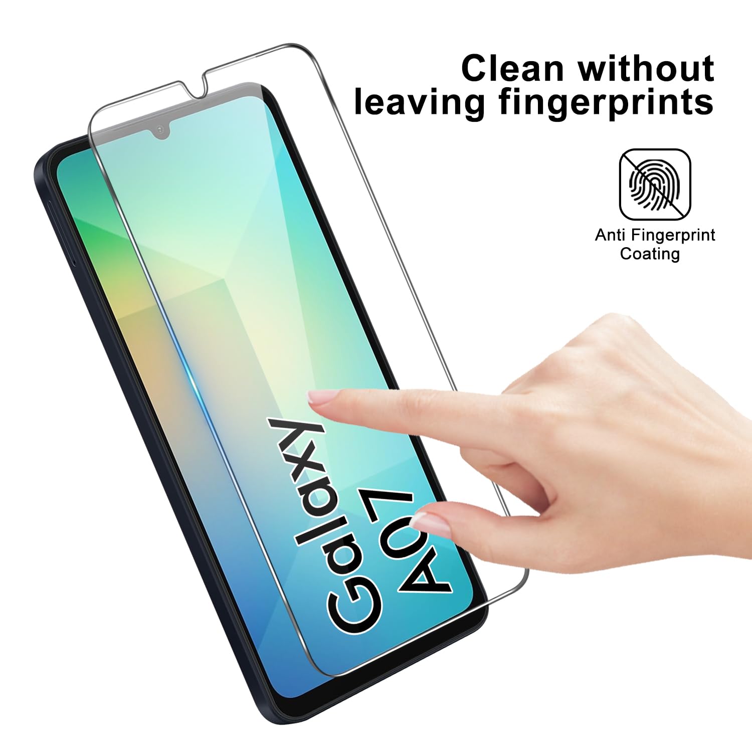 iCatchy [3 Pack] Screen Protector for Samsung A07 / A05s, Phone High Transparency Tempered Glass Protection Film Impact-Protection Anti-Scratch Compatible with Galaxy A07 / A05s