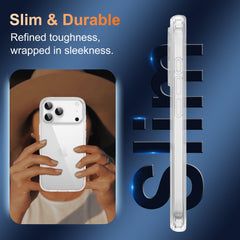 iCatchy Case for iPhone 17 Pro 6.3-Inch, Shockproof Bumper Phone Cover Military-Grade Protection Anti-Yellowing Clear Back
