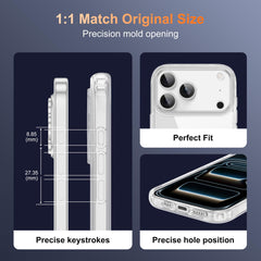 iCatchy Case for iPhone 17 Pro 6.3-Inch, Shockproof Bumper Phone Cover Military-Grade Protection Anti-Yellowing Clear Back