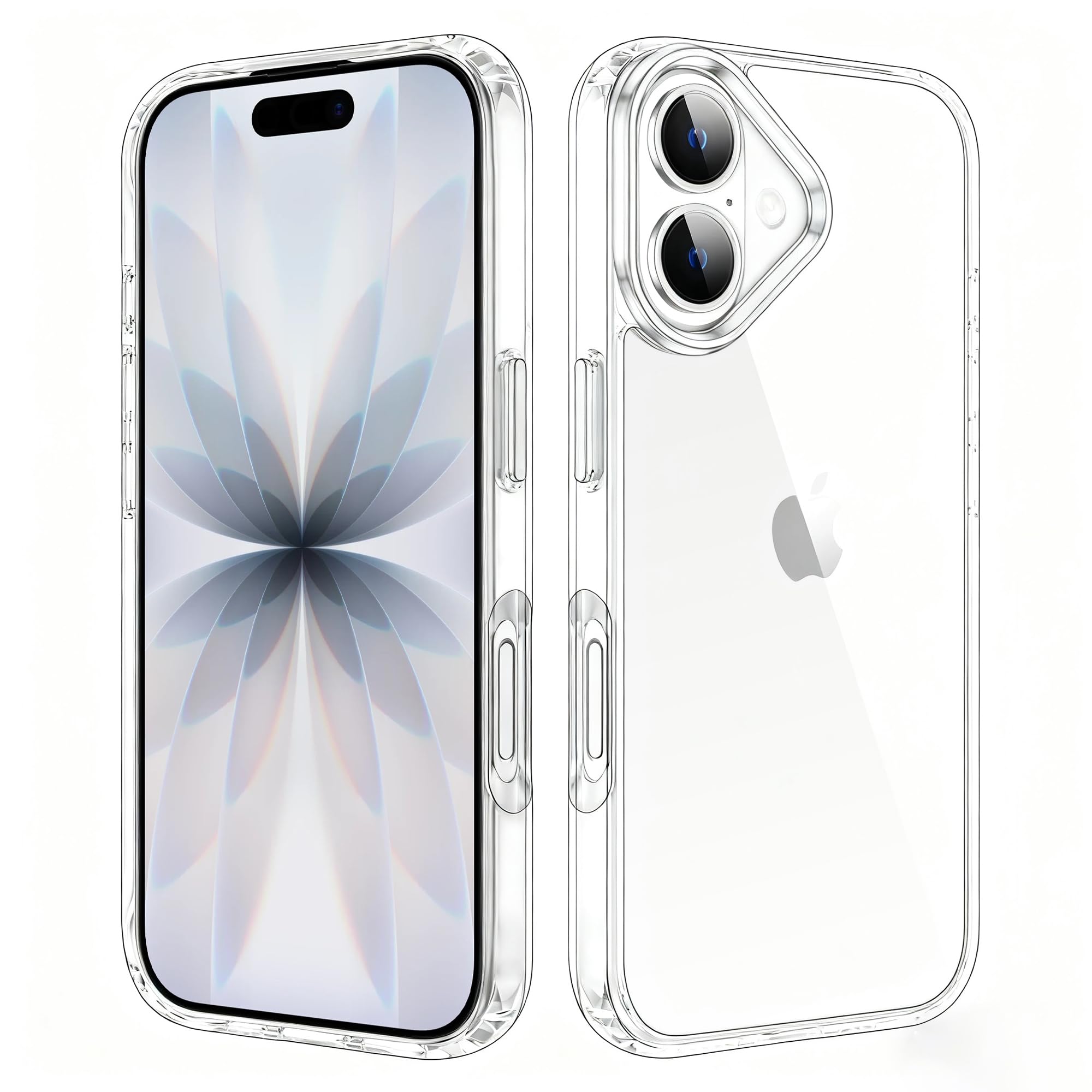 iCatchy Case for iPhone 17 6.3-Inch, Shockproof Bumper Phone Cover Military-Grade Protection Anti-Yellowing Clear Back