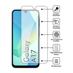 iCatchy [3 Pack] for Samsung A17 A16 A26 Screen Protector, Phone High Transparency Tempered Glass Protection Film Impact-Protection Anti-Scratch Compatible with Galaxy A17 A16 A26