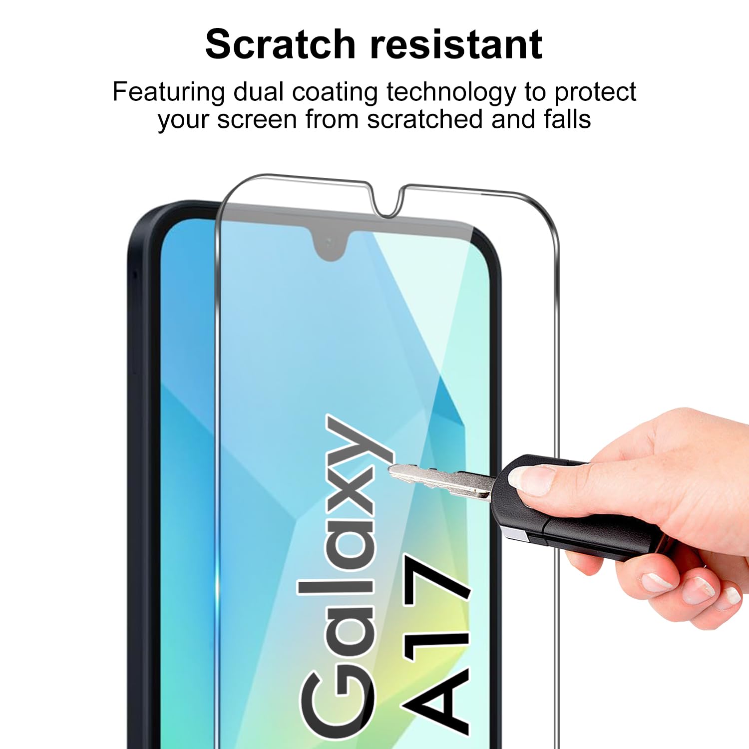 iCatchy [3 Pack] for Samsung A17 A16 A26 Screen Protector, Phone High Transparency Tempered Glass Protection Film Impact-Protection Anti-Scratch Compatible with Galaxy A17 A16 A26