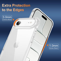 iCatchy Case for iPhone Air 6.5-Inch, Shockproof Bumper Phone Cover Military-Grade Protection Anti-Yellowing Clear Back