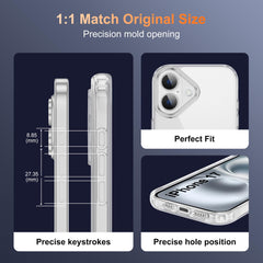 iCatchy Case for iPhone 17 6.3-Inch, Shockproof Bumper Phone Cover Military-Grade Protection Anti-Yellowing Clear Back