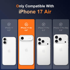 iCatchy Case for iPhone Air 6.5-Inch, Shockproof Bumper Phone Cover Military-Grade Protection Anti-Yellowing Clear Back