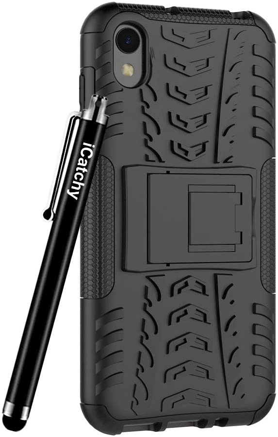 iCatchy For Huawei Y5 2019 Case Heavy Duty Tough Rugged Shockproof Hybrid Kickstand Hard Cover Compatible with Huawei Y5 2019 image 3