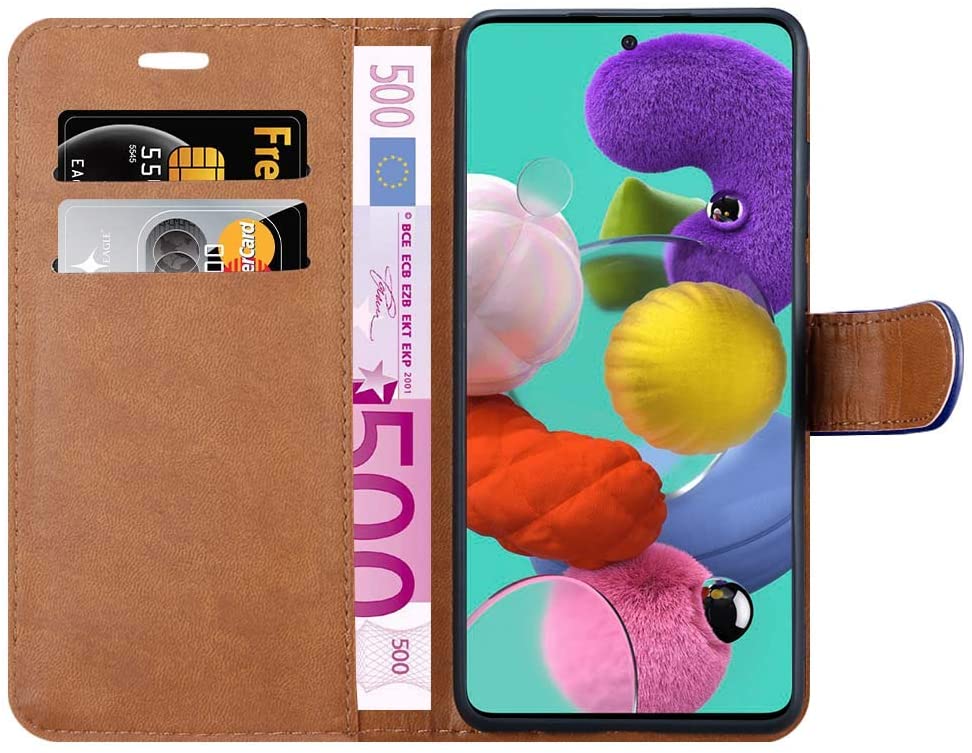 iCatchy For Samsung Galaxy A51 Case Leather Wallet Book Flip Folio Stand View Cover Pouch Compatible with Samsung Galaxy A51 Phone case image 5