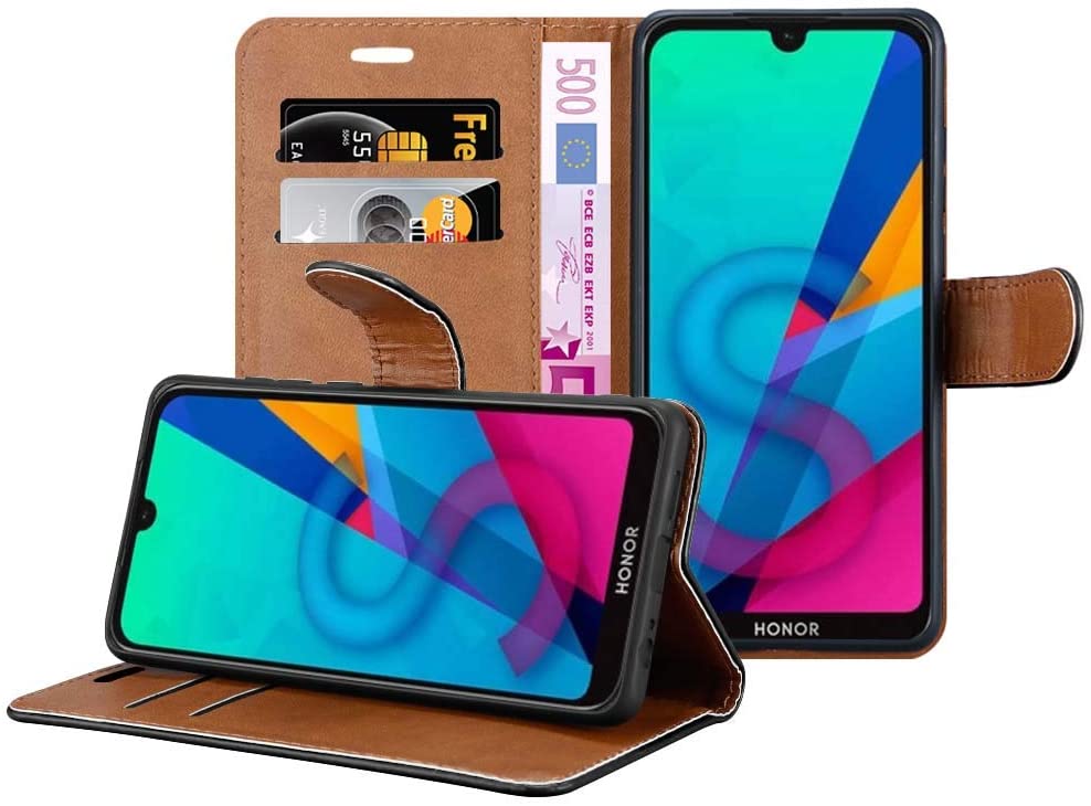 iCatchy For Huawei Y5 2019 Case Leather Wallet Book Flip Folio Stand View Cover Pouch Compatible with Huawei Y5 2019 image 1