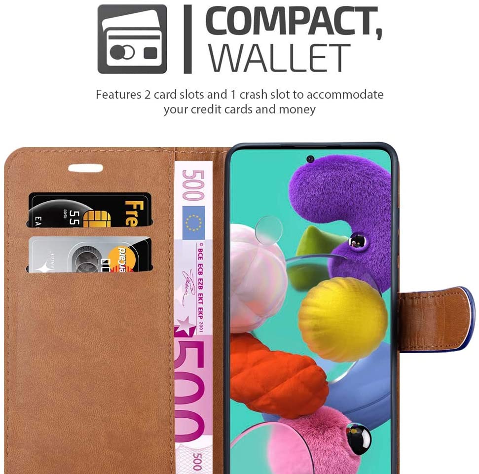iCatchy For Samsung Galaxy A51 Case Leather Wallet Book Flip Folio Stand View Cover Pouch Compatible with Samsung Galaxy A51 Phone case image 4