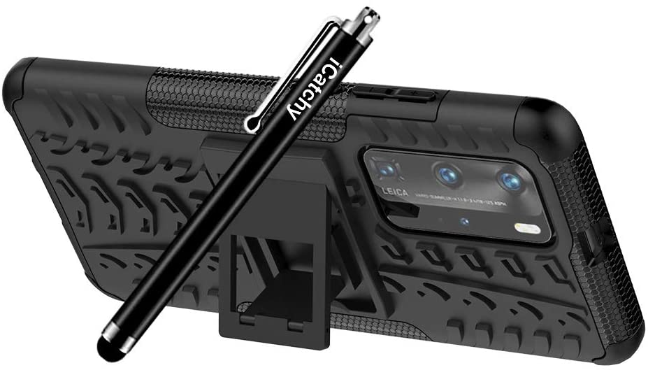 iCatchy For Huawei P40 Pro Case, Heavy Duty Hard Tough Dual Layer Hybrid Shockproof Cover compatible For Huawei P40 Pro Phone Case (Black) image 5