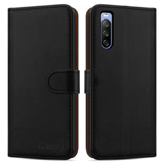 iCatchy for Sony Xperia 10V Case Leather Folio Wallet Book [RFID Blocking] Magnetic Closure [Kickstand With 4 Card Slots] Full Protection Cover for Sony Xperia 10V Phone image 0