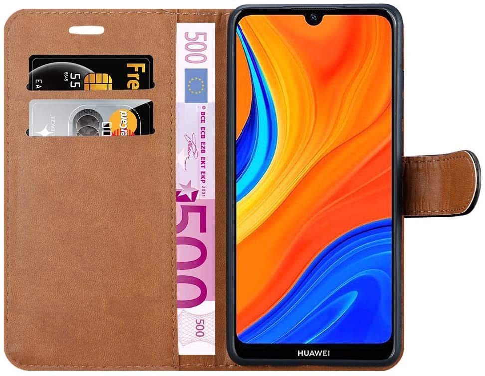 iCatchy For Huawei Y6s Case Leather Wallet Book Flip Folio Stand View Pouch Compatible with Huawei Y6s 2019 Phone Cover image 4