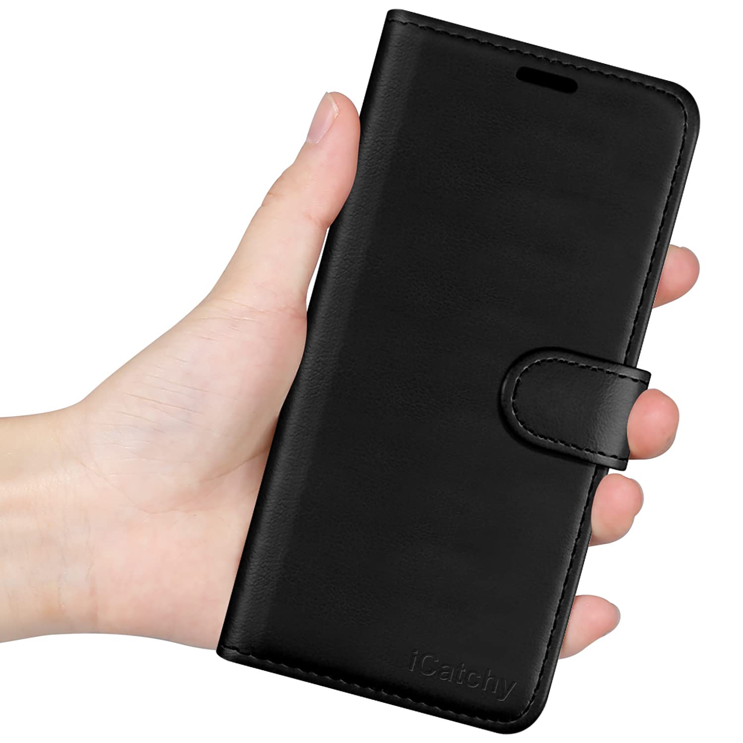 iCatchy for Samsung Galaxy A33 5G Case Leather Wallet Book Flip Folio Stand View Cover Kickstand Magnetic Closure Card Slots with Storage Compartment for Samsung A33 Case image 4