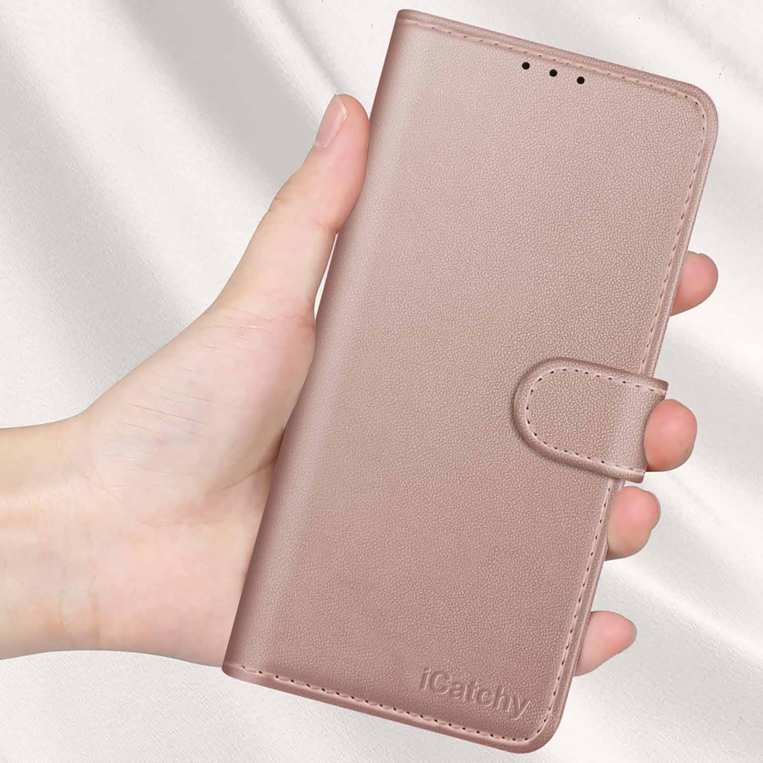 iCatchy for iPhone Air Case 6.5-Inch with 4 Card Slots Leather Wallet Flip Book Magnetic Closure Kickstand Shockproof Protective Phone Cover compatible with iPhone Air