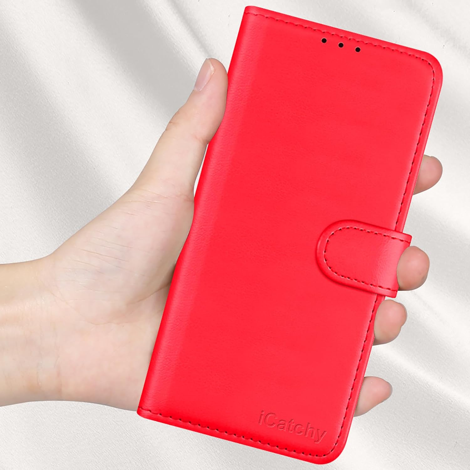iCatchy for Google Pixel 8 Case Leather Wallet Book Flip Folio Stand View Magnetic Protect RFID Blocking Cover Compatible with Pixel 8 Phone