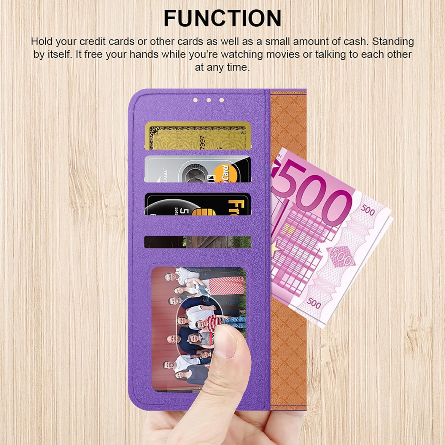 iCatchy for Honor Magic 7 Pro Case with 4 Card Slots Leather Wallet Flip Book RFID Blocking Magnetic Closure Kickstand Shockproof Protective Phone Cover Compatible with Magic 7 Pro