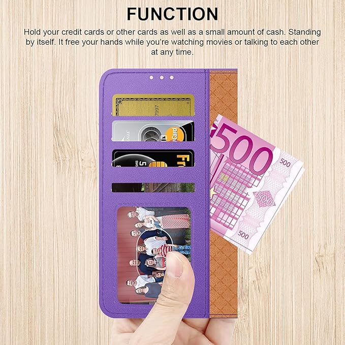 iCatchy for Honor Magic 7 Pro Case with 4 Card Slots Leather Wallet Flip Book RFID Blocking Magnetic Closure Kickstand Shockproof Protective Phone Cover Compatible with Magic 7 Pro